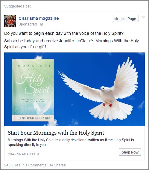 Capture Facebook Suggested Post - Mornings with the Holy Spirit