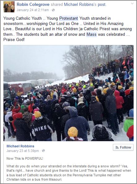 Capture Facebook - Turnpike Mass - Catholics and Protestants join for Mass