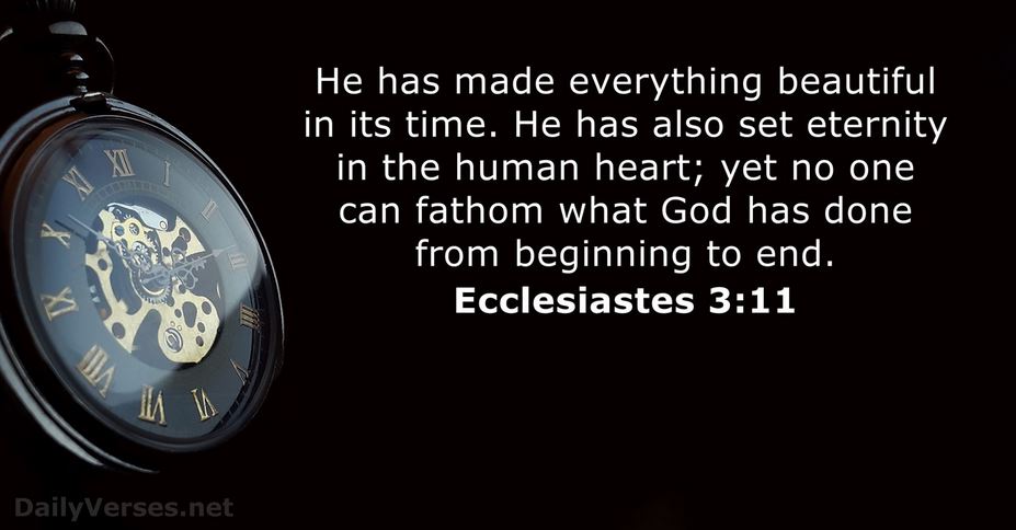 Capture Eccles 3 11 set eternity in our heart